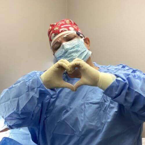 Dr. Goodman in surgery